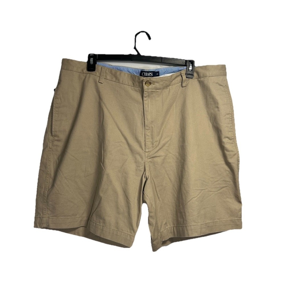 New Chaps‎ Washed Twill Chino Shorts Men's 44 Khaki Tan Preppy Casual 9" Inseam